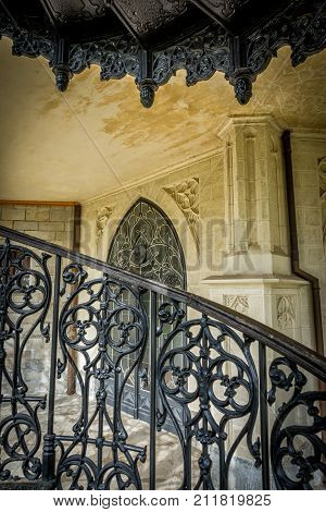 Hluboka nad Vltavou Czech republic - September 19 2017:Czech famous baroque castle Hluboka nad Vltavou