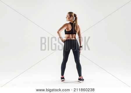 Back View Sexy Attractive And Fitness Girl