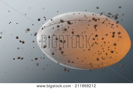 Rugby Ball In Flight