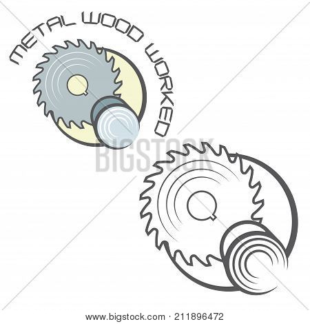 illustration consisting of an image of a circular cutter in the form of a symbol