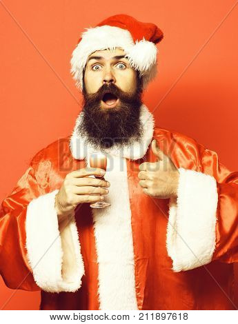 Handsome Bearded Santa Claus Man