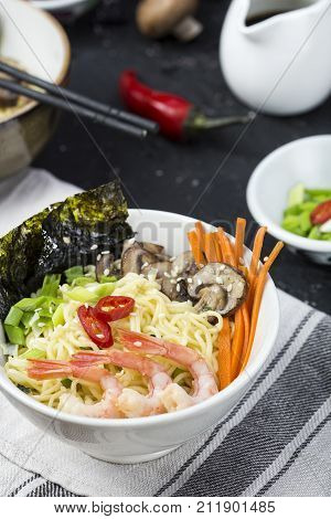 Asian Noodles With Shrimp