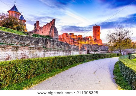 Targoviste Romania - Chindia Tower former Wallachia kingdom capital city Dracula city.
