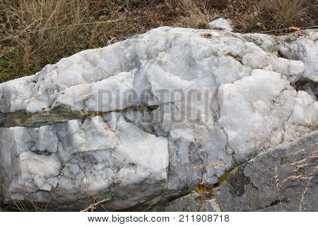 white rocks on the mountain in Serbia