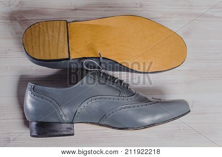 Stylish Blue Man's Crafted Shoes For Ballroom Dancing