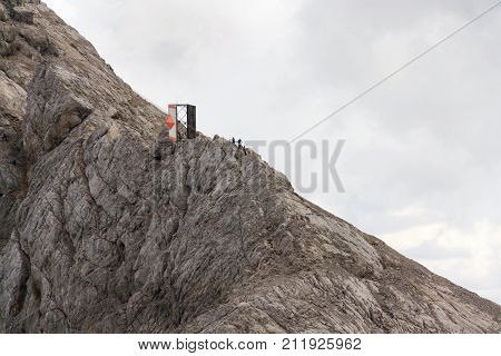People Climbing Via Koppenkarstein Ferrata Near Dachstein Glacier, Austrian Alps