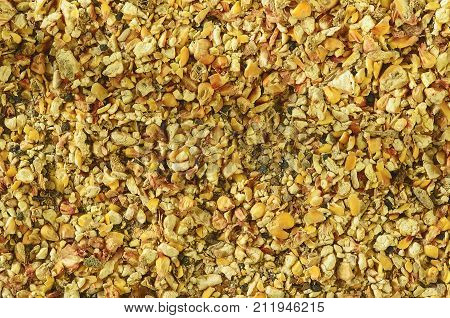 Corn waste and chaff. Indian corn. Closeup. Background. Macro image can be used as background