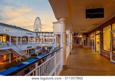 Osaka, Japan - October 29 2018: Rinku Premium Outlets Located Across From Kansai International Airpo