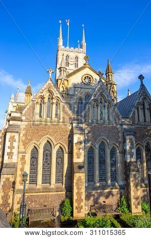London, Uk - May 22 2018: Southwark Cathedral Has Been A Place Of Christian Worship For More Than 1,