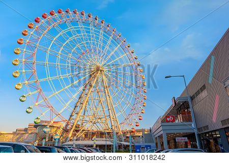 Osaka, Japan - October 29 2018: Rinku Pleasure Town Seacle Is A Large-scale Shopping Complex  Offeri
