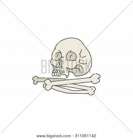 Human Skull Cranium Vector Photo Free Trial Bigstock Black and white cartoon pile of bones.