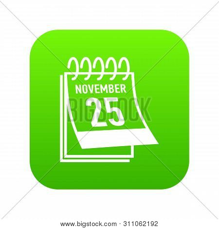 Calendar Twenty Fifth November Black Friday Icon. Simple Illustration Of Calendar Twenty Fifth Novem
