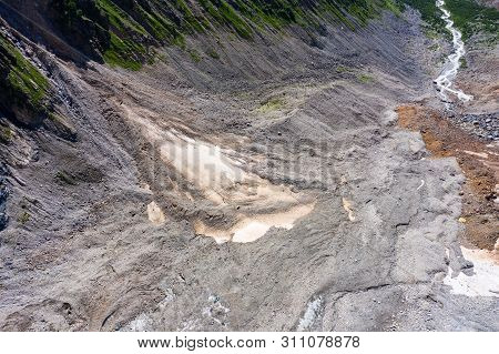 Caucasus Mountains On The Border Of Russia And Georgia. Chalaat Pass And Very Beautiful View Of The 