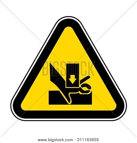 Beware You Hand When Using Silkscreen Symbol Sign Isolate On White Background,vector Illustration Ep