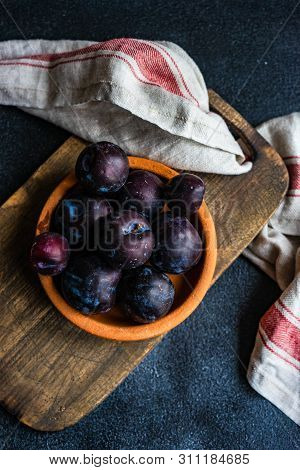Ripe Ploom Fruits