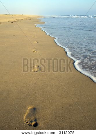 Pegadas de praia