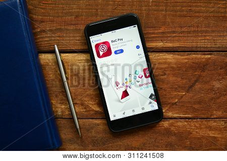 Stavropol, Russian Federation. July 13, 2019. Smartphone With Mobile Application Boc Pay