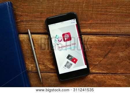 Stavropol, Russian Federation. July 13, 2019. Smartphone With Mobile Application Boc Pay