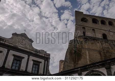 View Of Castel Saint Elm , In Naples. Italy