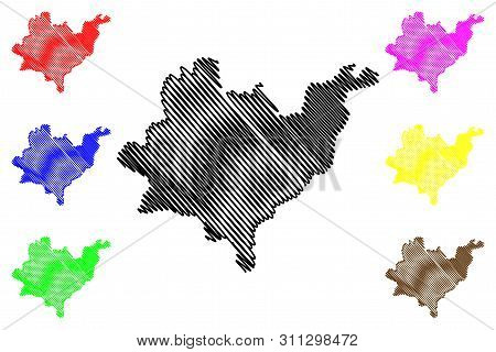 Azuay Province (republic Of Ecuador, Provinces Of Ecuador) Map Vector Illustration, Scribble Sketch 