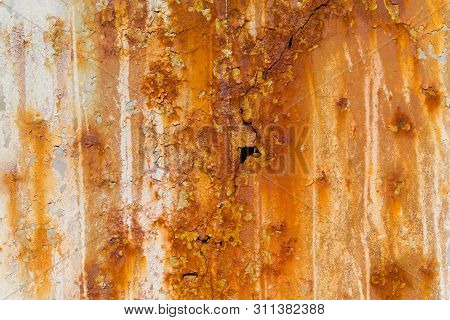 Dark Worn Rusty Metal Texture Background. Rust Texture On Metal Sheet Abstrack Background Concept. O