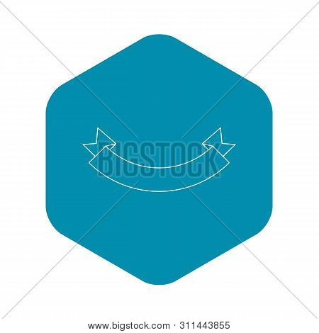 Ribbon Flag Icon. Outline Illustration Of Ribbon Flag Icon For Webicon. Outline Illustration Of Icon