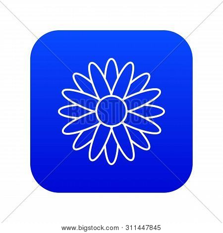 Honey Flower Icon Blue Isolated On White Background