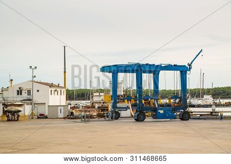 Shipyard In Punat Harbor, Krk Island , Croatia