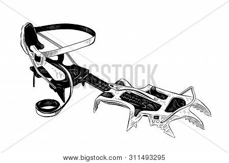 Vector Engraved Style Illustration For Posters, Decoration And Print. Hand Drawn Sketch Of Ice Cramp