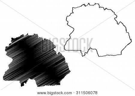 Copperbelt Province (provinces Of Zambia, Republic Of Zambia) Map Vector Illustration, Scribble Sket