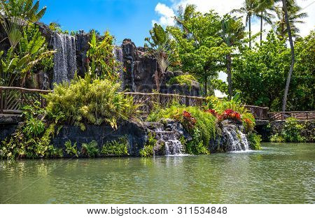 Ohahu Island, Hawaii,  The Irrepressible Nature Of The Polynesian Center In The North East Area Of T