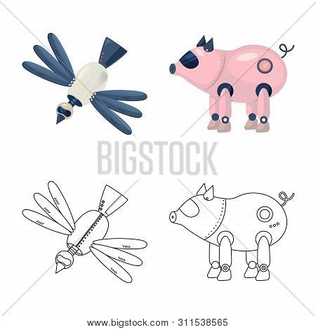 Vector Illustration Of Toy And Science Icon. Set Of Toy And Toy Vector Icon For Stock.
