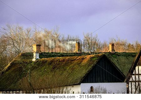 Photo Is Taken On Hjear Hede, Dk. A 19th Century Village.