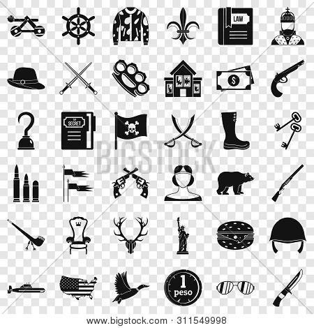 Pipe Icons Set. Simple Style Of 36 Pipe Vector Icons For Web For Any Design