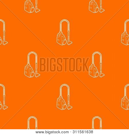 Vacuum Cleaner Pattern Vector Orange For Any Web Design Best