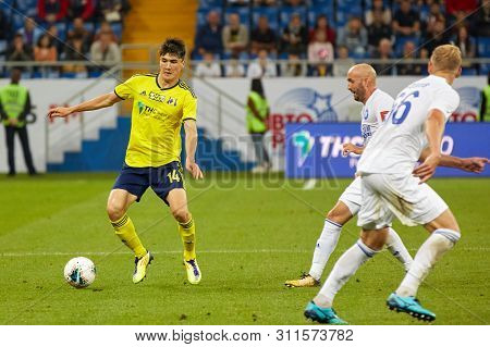 Rostov-on-don, Russia - July 13, 2019: Eldor Shomurodov Of Fc Rostov Controls The Ball During The Ru