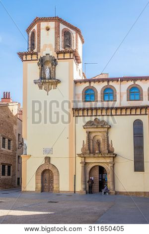 Soria,spain - May 12,2019 - View At The Bell Tower Of San Jose Church In Soria. Soria Is The Second 