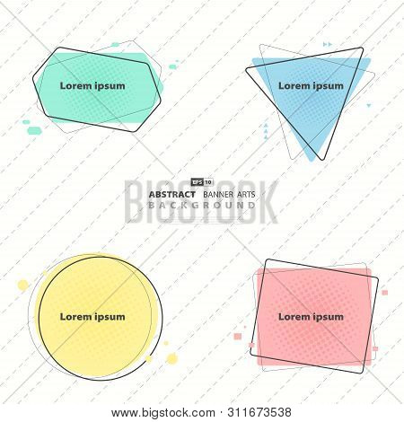 Abstract Banners Colorful Template Design Set. Illustration Vector Eps10
