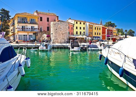 Novigrad Istarski Historic Waterfront And Colorful Harbor View, Archipelago Of Istria, Croatia