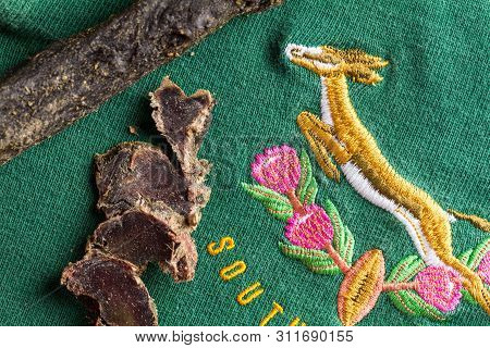 Queenstown, South Africa - 16 July 2019 -south African Springbok Rugby Jersey Circa 1995 World Cup W