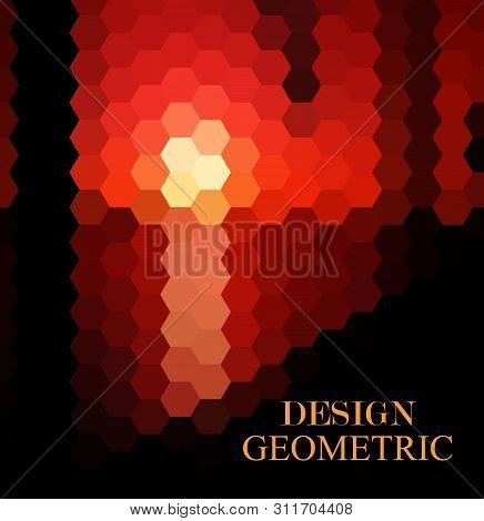 Vector Hexagons Background. Geometric Pattern. Abstract Vector With Colorful Hexagonal Honey Combs