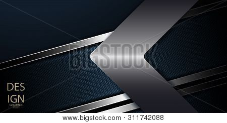 Abstract Dark Turquoise Embossed Composition With A Metal Arrow And Oblique Frame With Edging