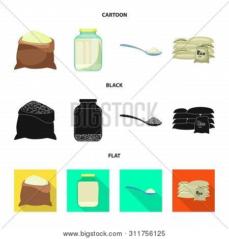 Vector Illustration Of Crop And Ecological Logo. Set Of Crop And Cooking Stock Vector Illustration.