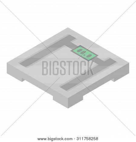 Electronic Scales Icon. Isometric Of Electronic Scales Vector Icon For Web Design Isolated On White 