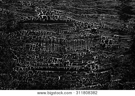 Crackled Paint Black On White 01