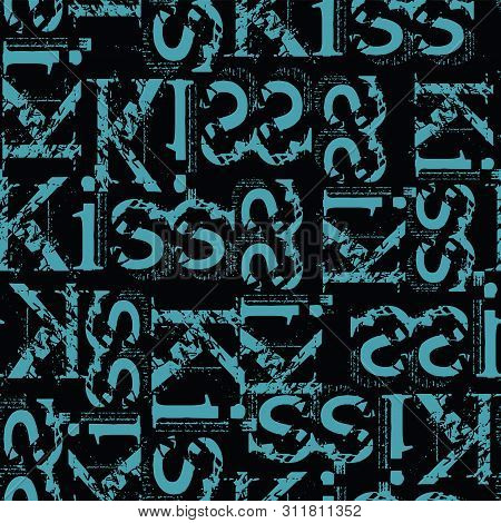 Trendy Fashion Kiss Text Design Pattern Letter