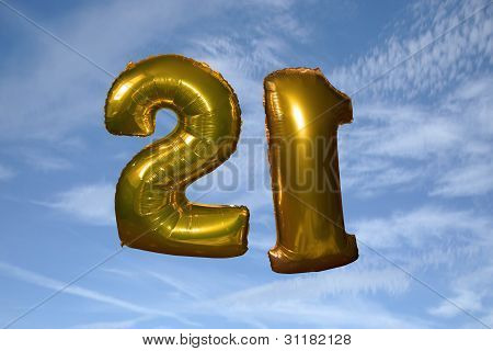 Elio oro pieno ventunesimo compleanno palloncini
