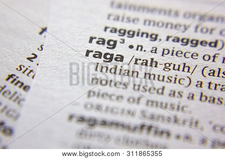Word Or Phrase Raga In A Dictionary
