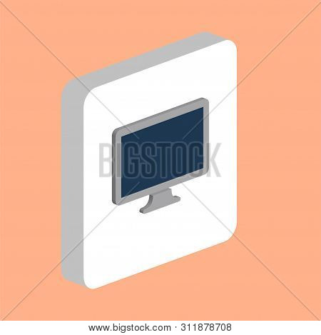 Monoblock Pc Simple Vector Icon. Illustration Symbol Design Template For Web Mobile Ui Element. Perf