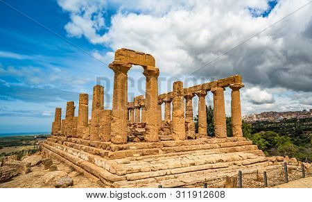 Temple Of Juno In The Valley Of The Temples, Agrigento, Sicily, Italy